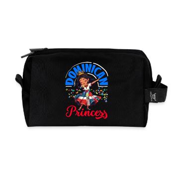 Drapeau de la République dominicaine Dom Rep Pride - Trousse de toilette en tissu recyclé - noir - Devant