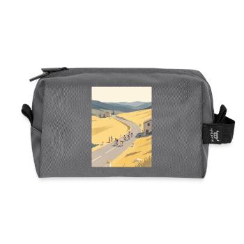 Quiet Breakaway — Cycling Memory - Recycled Toiletry Zip Bag - anthracite - Front
