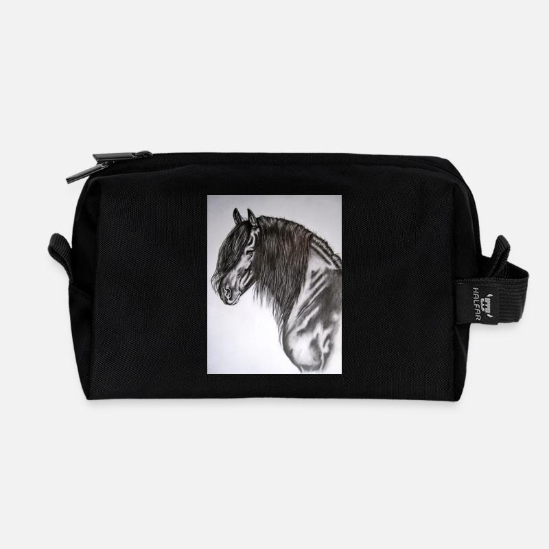 Friese Portrait - Recycelte Kulturtasche - Schwarz