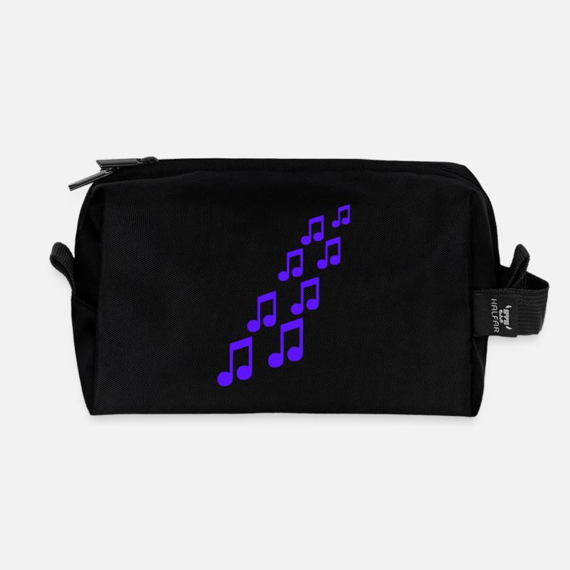 Noten - Recycelte Kulturtasche - Schwarz