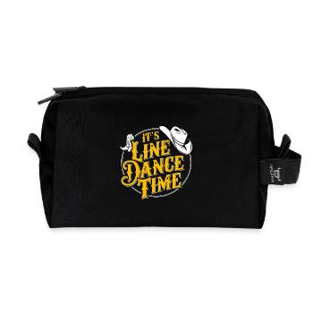 Line Dance Time Line Dancing Time to dance - Recycled Toiletry Zip Bag - black - Front