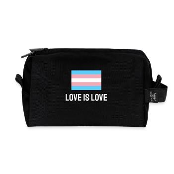 Trans-Liebe ist Liebe - Recycelte Kulturtasche - Schwarz - Vorne