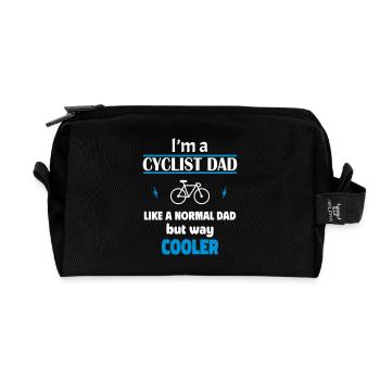 Ich bin ein Fahrrad-Papa - Recycelte Kulturtasche - Schwarz - Vorne