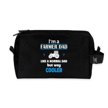 I'm a farmer's dad - Recycled Toiletry Zip Bag - black - Front