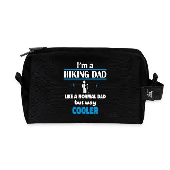 I'm a hiking dad - Recycled Toiletry Zip Bag - black - Front