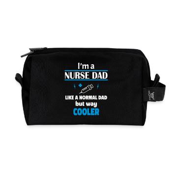 ich bin ein krankenpflege papa - Recycelte Kulturtasche - Schwarz - Vorne