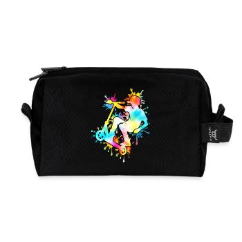 Tie Dye Rider Teenager Roller - Recycelte Kulturtasche - Schwarz - Vorne
