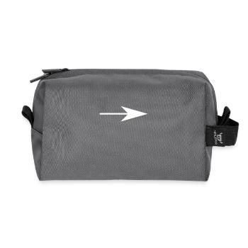 Flèche droite - Trousse de toilette en tissu recyclé - anthracite - Devant
