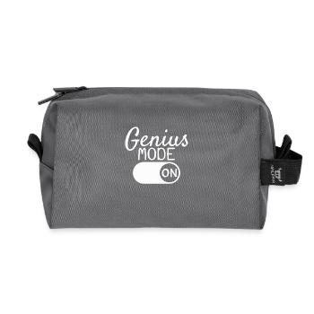 Genius Mode On Genie Besserwisser Geschenk - Recycelte Kulturtasche - Anthrazit - Vorne