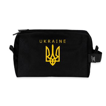 Ukraine - Recycled Toiletry Zip Bag - black - Front