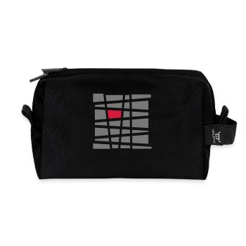 art - Recycled Toiletry Zip Bag - black - Front