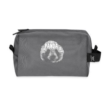 PANDA als Wort - Recycelte Kulturtasche - Anthrazit - Vorne