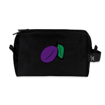 Pflaume - Recycelte Kulturtasche - Schwarz - Vorne