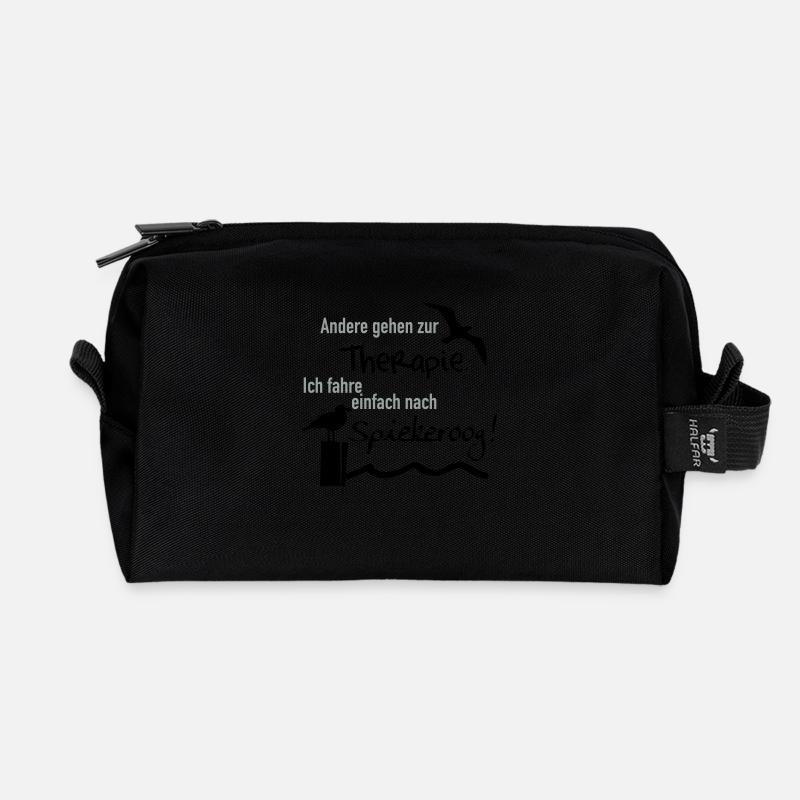 Therapie Spiekeroog - Recycelte Kulturtasche - Schwarz