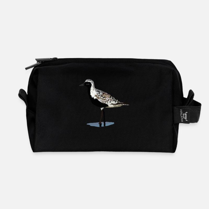 Kiebitzregenpfeifer - Recycelte Kulturtasche - Schwarz