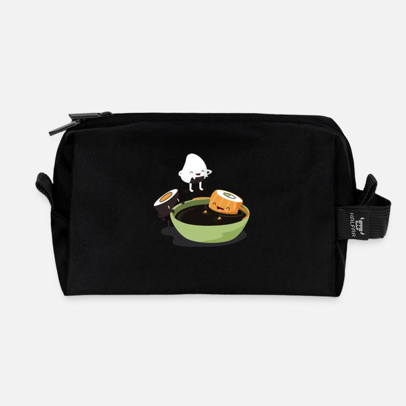 Sushi Bath - Recycled Toiletry Zip Bag - black