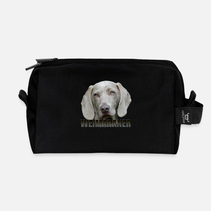Weimaraner - Recycelte Kulturtasche - Schwarz