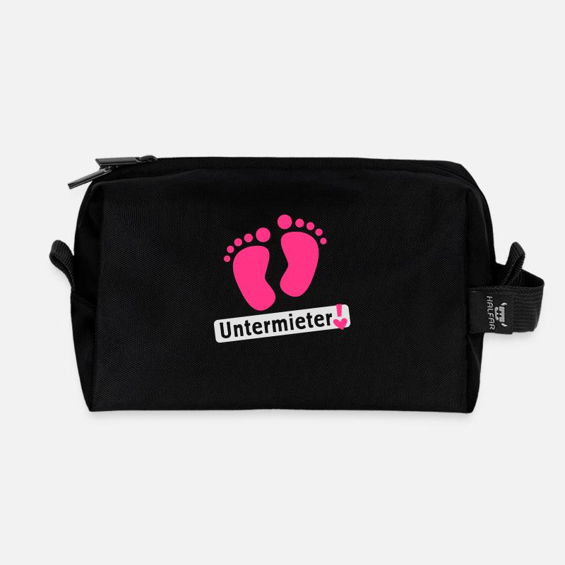 Schwanger Untermieter - Recycelte Kulturtasche - Schwarz
