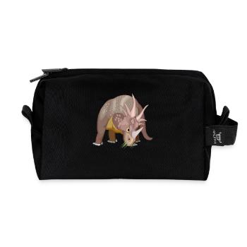 Dinosaurier 24 - Recycelte Kulturtasche - Schwarz - Vorne