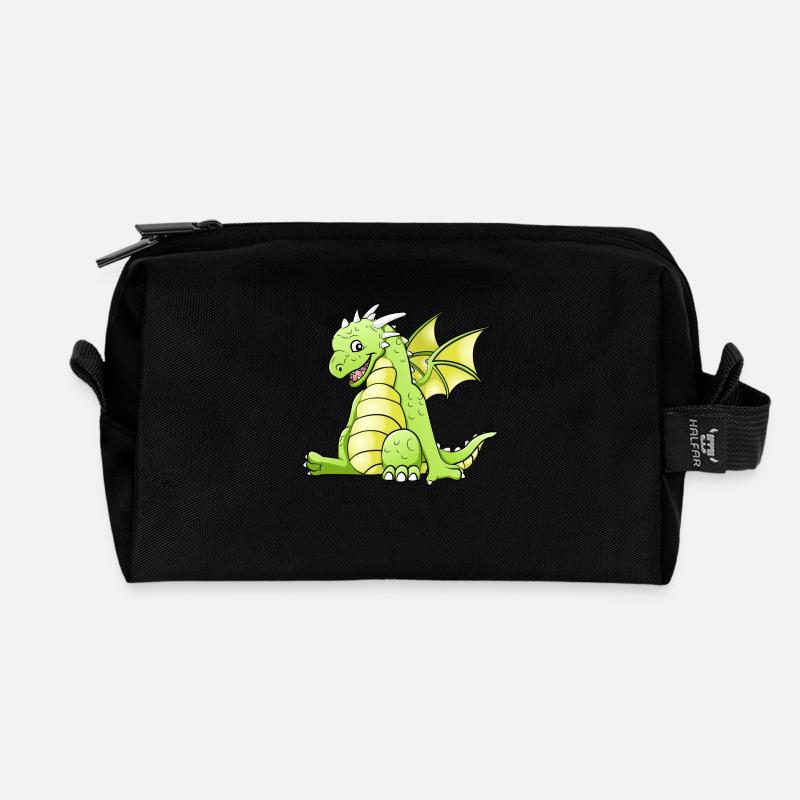 Drache - Recycelte Kulturtasche - Schwarz