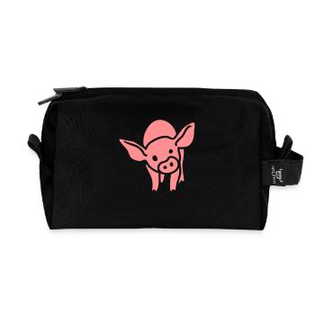 Ferkel - Recycelte Kulturtasche - Schwarz - Vorne