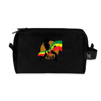 Reggae eu - Recycled Toiletry Zip Bag - black - Front