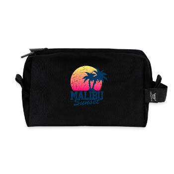 Malibu Sonnenuntergang Getragen - Recycelte Kulturtasche - Schwarz - Vorne