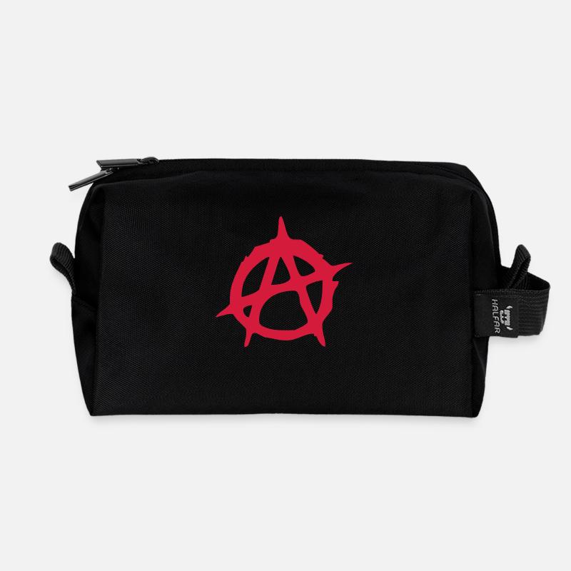 Anarchie - Recycelte Kulturtasche - Schwarz