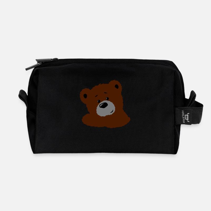 Teddy - Recycelte Kulturtasche - Schwarz