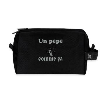 Un pépé comme ça - Recycled Toiletry Zip Bag - black - Front