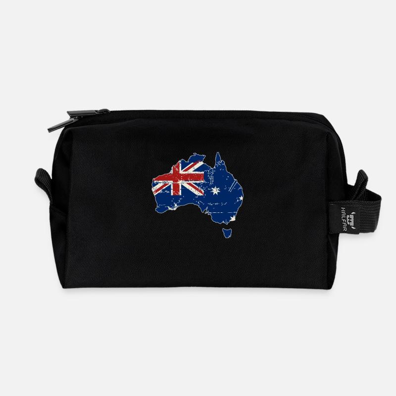 Australia Map Flag - Australien - Recycelte Kulturtasche - Schwarz