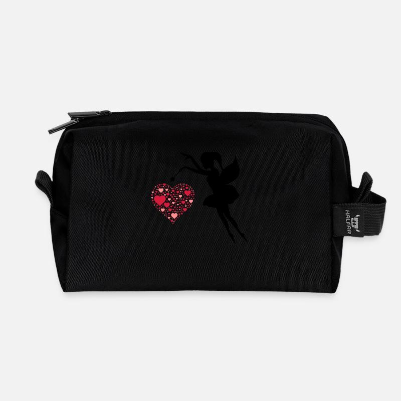 fee_love_001 - Recycelte Kulturtasche - Schwarz
