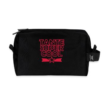 Onkel / Tante / Vetter / Cousin / Kusine - Recycelte Kulturtasche - Schwarz - Vorne