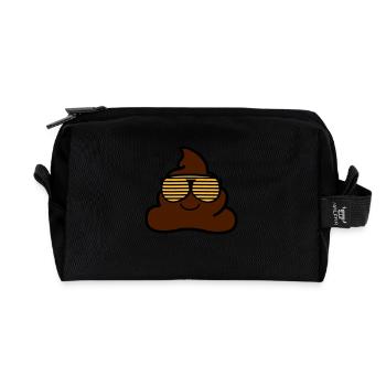 coole_kacke_02 - Recycelte Kulturtasche - Schwarz - Vorne