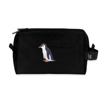 Pinguin Watscheling - Recycelte Kulturtasche - Schwarz - Vorne
