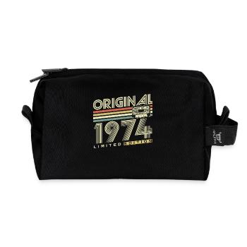 Original 1974 Vintage Vintage Rétro Anniversaire - Trousse de toilette en tissu recyclé - noir - Devant