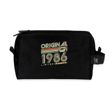 Original 1986 Jahrgang Vintage Retro Geburtstag - Recycelte Kulturtasche - Schwarz - Vorne
