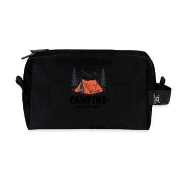 Équipe de camping - Trousse de toilette en tissu recyclé - noir - Devant