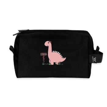 Dino Emma - Recycled Toiletry Zip Bag - black - Front
