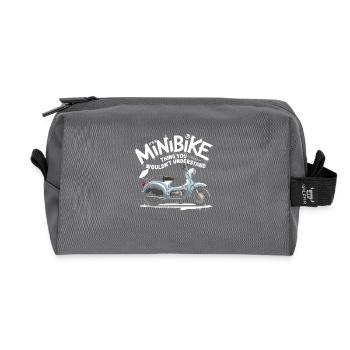 Cooles und Lustiges Minibike Design - Recycelte Kulturtasche - Anthrazit - Vorne