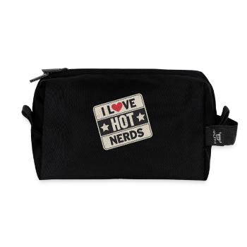 I Love Hot Nerds 24 - Recycelte Kulturtasche - Schwarz - Vorne