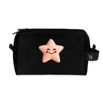 Sweet Star - Pink - Recycled Toiletry Zip Bag - black - Front