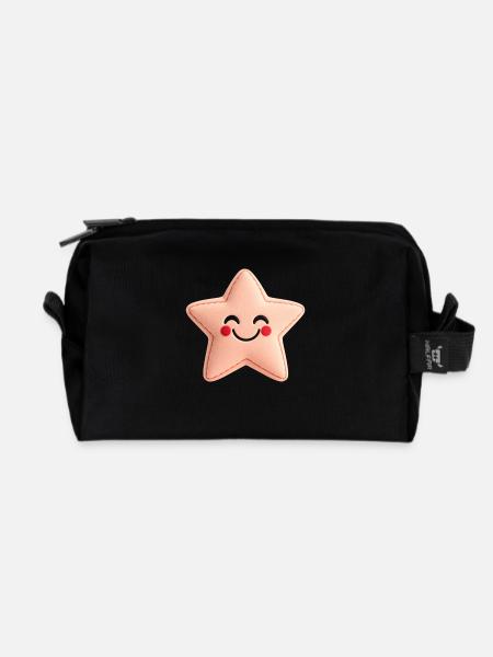 Süßer Stern - Pink - Recycelte Kulturtasche - Schwarz