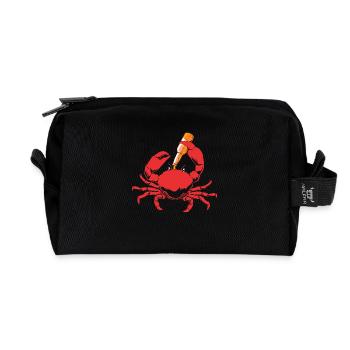 Crabe - Trousse de toilette en tissu recyclé - noir - Devant
