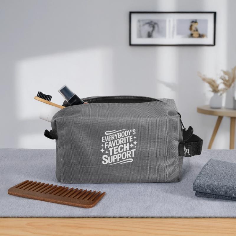 Technical Support Computer Recycled Toiletry Zip Bag
