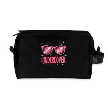 Lunettes de soleil drôles et costume de discours infiltré - Trousse de toilette en tissu recyclé - noir - Devant