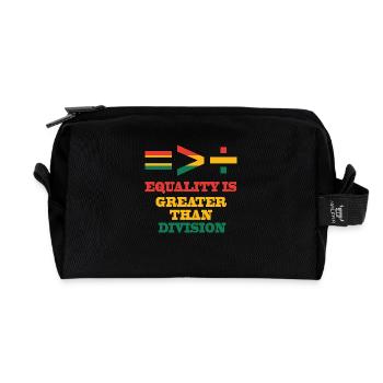 Black History Month Equality Is Greater - Recycelte Kulturtasche - Schwarz - Vorne