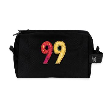 99 Number Symbol - Recycled Toiletry Zip Bag - black - Front