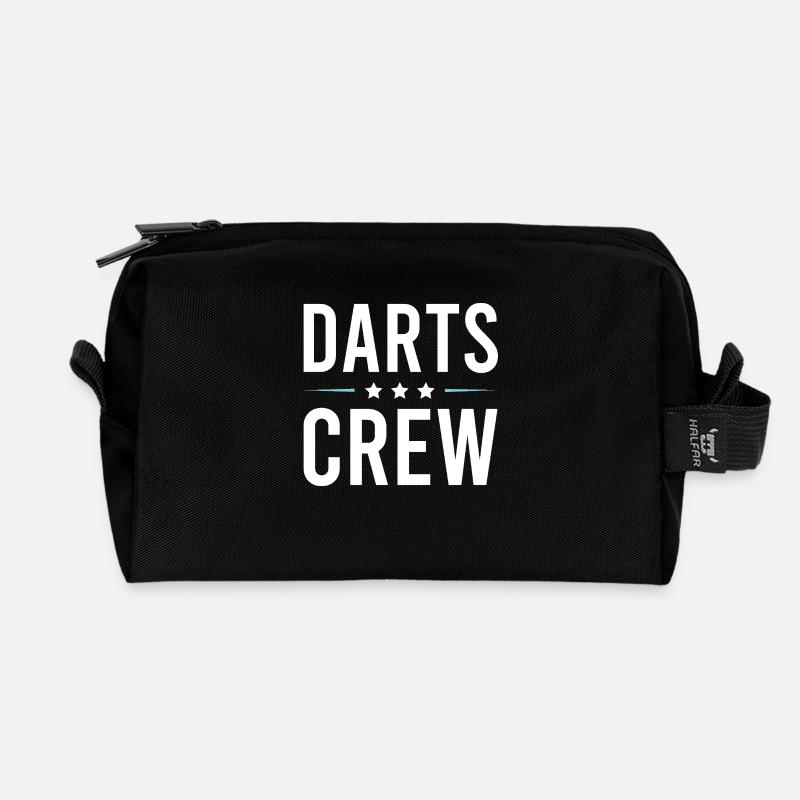 Darts Crew - Recycelte Kulturtasche - Schwarz