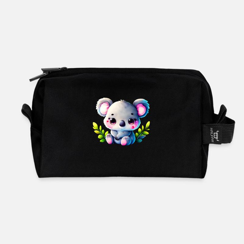 Panda - Recycled Toiletry Zip Bag - black